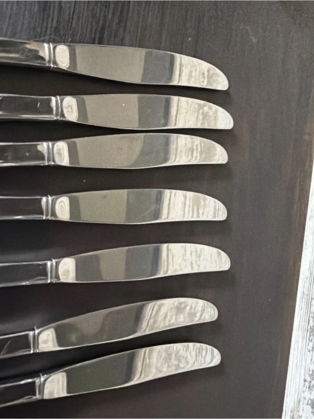 Oneida Silver Starburst Handle Butter Knife Set